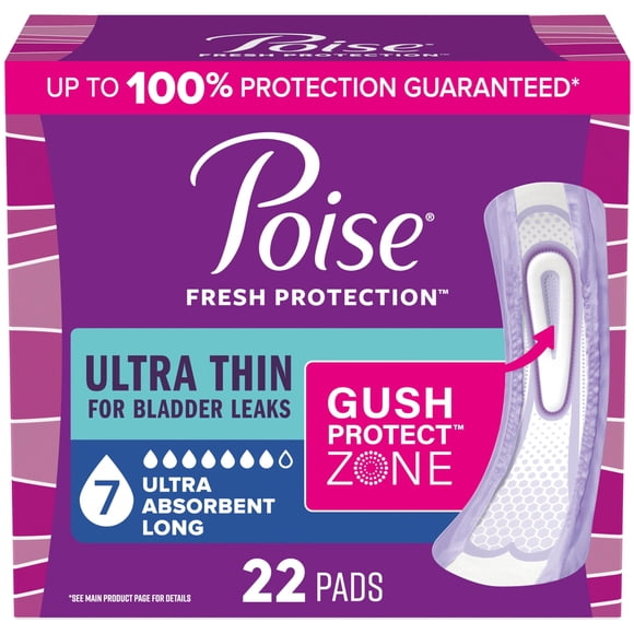 Almohadillas Poise Ultra Thin para incontinencia y posparto, 22 unidades