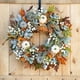 thumbnail image 3 of Corona de puerta de otoño | Guirnalda de calabaza de 45 cm/18 pulgadas | Coronas de otoño para puerta delantera | Marco de ratán con corona de otoño con calabaza para decoración de Halloween, Acción d, 3 of 7