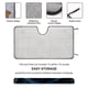 thumbnail image 2 of Nivel Secreto Parasol para Parabrisas Delantero Protector Plegable, Visera Solar para Auto Bloquea Rayos UV Mantiene tu Vehículo Fresco140cm*76cm, 2 of 6