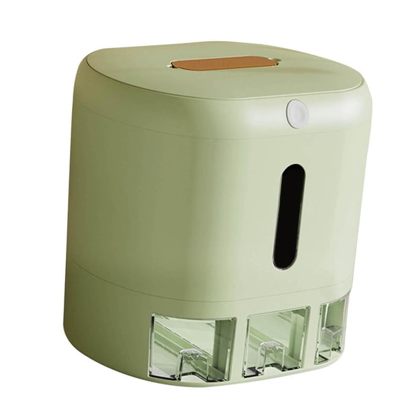 Cubo De Almacenamiento De Arroz Para Cereales De Arroz, Cubo De Almacenamiento De Granos Para Cocina, Verde