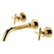 thumbnail image 4 of Grifo Para Lavabo De Baño, Grifo Giratorio Para Bañera, Grifo Frío Y Caliente, 2 Manijas Doradas, 4 of 5