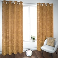 Elizabeth Peper - Set De Cortinas Hogar 2 Paños De 140 X 220 Cm Mostaza