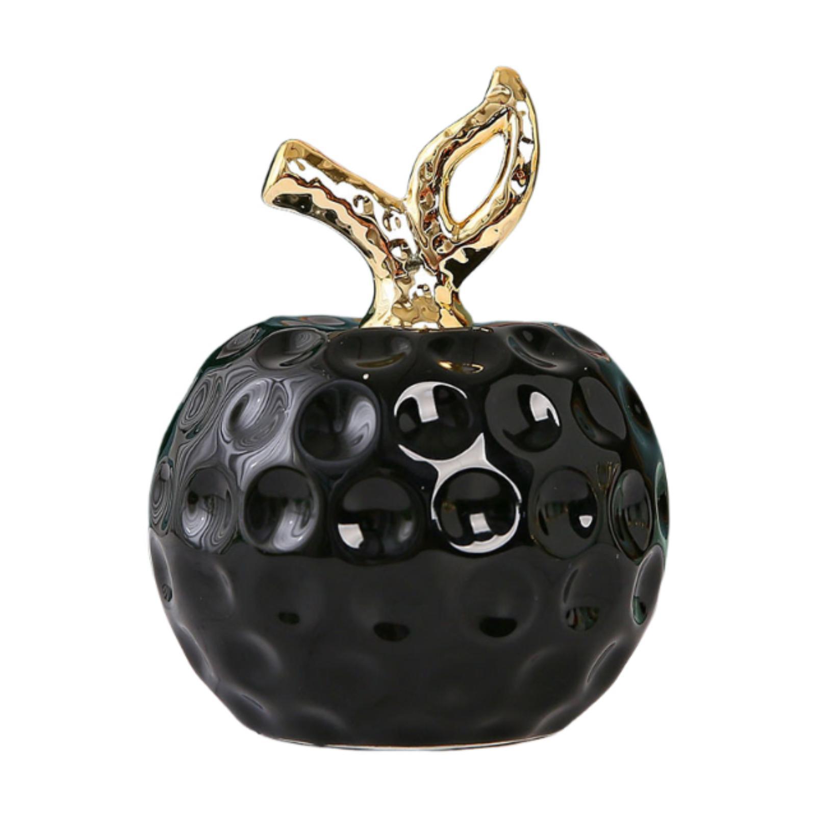 Bothyi - Estatua De Fruta De Cerámica, Artesanía Artesanal, Escultura Para Oficina, Entrada De Tiendas, Color Negro