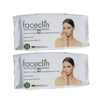 Pack 2 Toallitas Desmaquillantes Faceclin 50 Unidades En Total