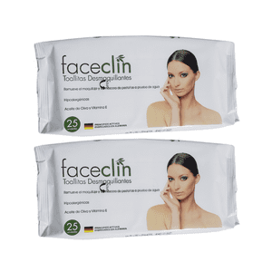 Pack 2 Toallitas Desmaquillantes Faceclin 50 Unidades En Total