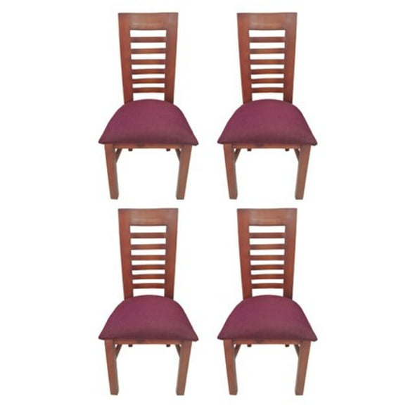 Pack 4 Sillas Oporto Caramelo Tapiz Burdeo