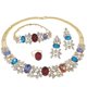 thumbnail image 1 of 4 Pzas Juegos de Joyería Dorados Collar de Cristal Brillante Pulsera Aretes Anillo Dama de Honor Novias Juegos de Joyería para Boda Compromiso Fiesta Graduación, 1 of 7