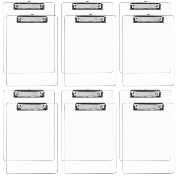 Portapapeles Office Solutions Direct 31 x 23 cm, paquete de 12 transparentes