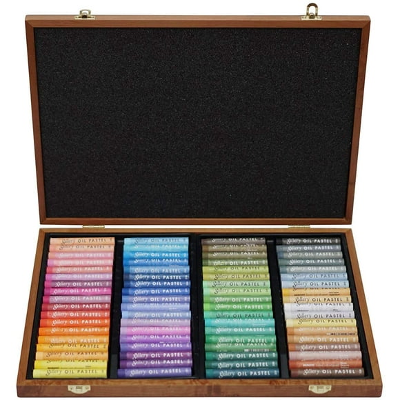 Juego de pasteles al óleo suaves MUNGYO Gallery Professional de 72 colores | Excelente mezcla, elegante estuche de madera
