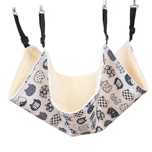 Ioensy - Cama Hamaca Para Gatos Ocio Transpirable 58X48Cm Para Gatos De Interior Chinchilla Hurón Blanco