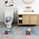thumbnail image 2 of Hilda Juego de 3 alfombras de baño de coral fleece: tapete de baño + alfombra de inodoro en forma de U + funda de tapa de inodoro en forma de O, 2 of 6