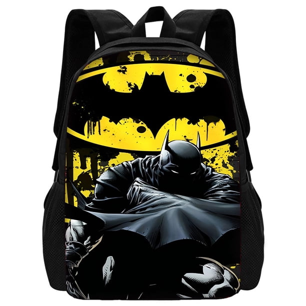 Super Hero B-BatmanS LOGO 3 pcs set Child School Backpack With Shoulder Bag Pencil Bags School Bags for Boys Girls Best Gift