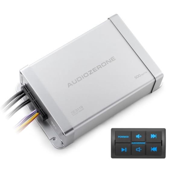 Amplificador Marino Bluetooth AUDIOZERONE ZE31191 500W 4 Canales