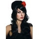 thumbnail image 1 of Peluca ALLAURA Amy Winehouse Black Beehive con flor roja, 1 of 8