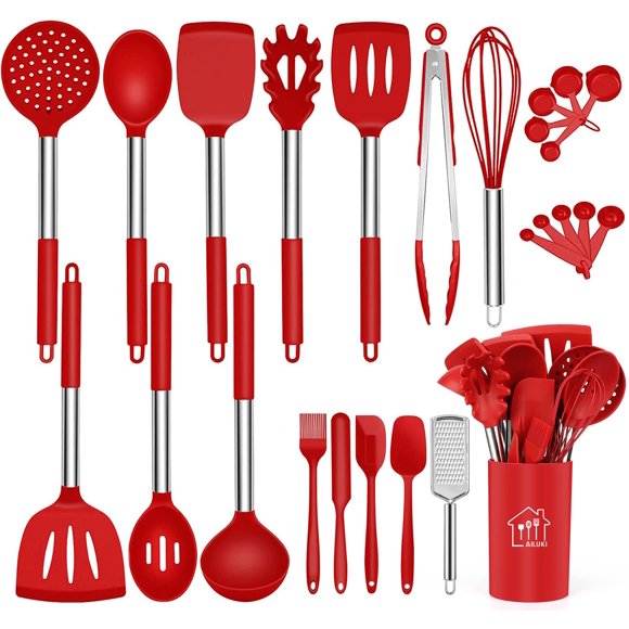 Juego de utensilios de cocina AILUKI Silicone 26 piezas resistentes al calor