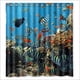 thumbnail image 1 of Cortina de ducha de arrecife, juego de cortinas de baño con ganchos, tamaño 66 x 72 pulgadas, 1 of 3