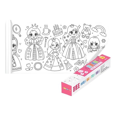 Graffiti - Rollo Papel Para Colorear Dibujo Para Niños Manualidades Princesas