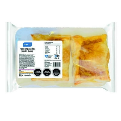 Pack 2 Empanadas Hoja Jamón Queso 2 Un 240 G Lider