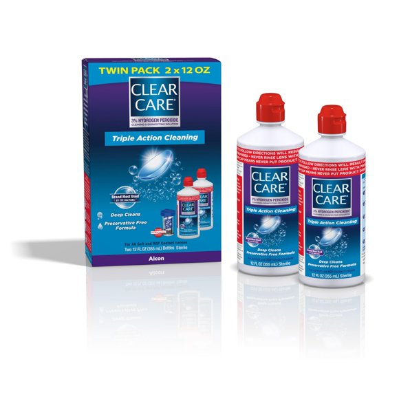 Solución para lentes de contacto Clear Care paquete doble 710 ml