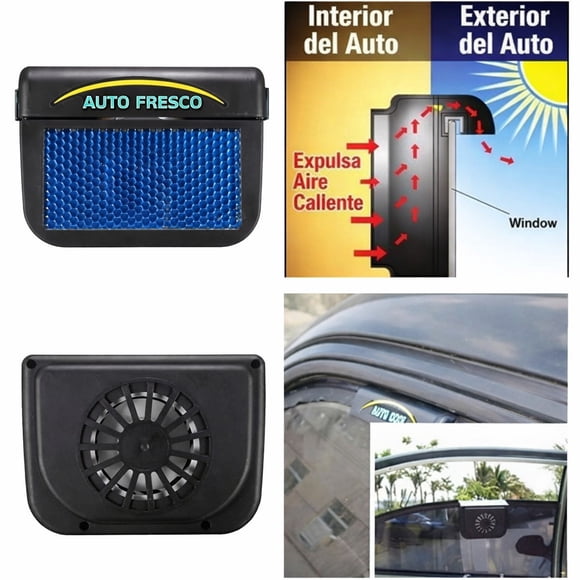 Extractor de aire caliente para autos solar