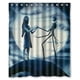 thumbnail image 1 of Cortina de ducha de Jack y Sally de Pesadilla antes de Navidad, juego de cortina de baño con ganchos, tamaño 60 x 72 pulgadas, 1 of 3