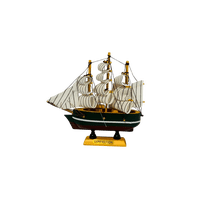 Decostilo - Adorno: Barco Velero De Madera 13Cm