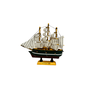 Decostilo - Adorno: Barco Velero De Madera 13Cm
