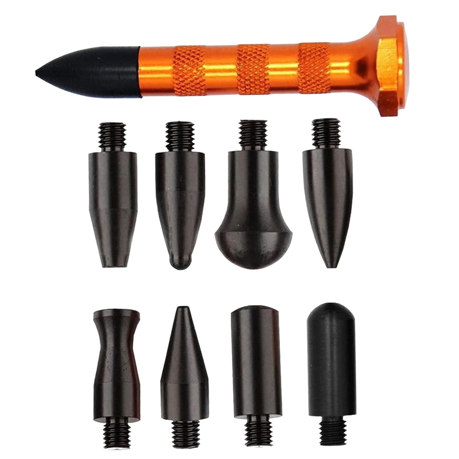 Ioensy - Herramientas De Reparación De Abolladuras Sin Pintura Con 9 Cabezales Juego Profesional De Eliminación De Abolladuras De Automóviles A