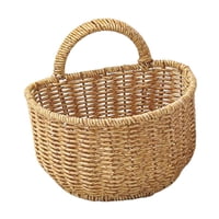 Ioensy - Cesta De Mimbre Colgante, Cesta De Flores Para Niña, Contenedor Para Picnics, Bolsa Manual De 14Cm X 14Cm