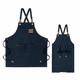 thumbnail image 1 of Pechera Delantal Cocina Barbacoa Parrilla Premium Peluquero Azul Marino, 1 of 5