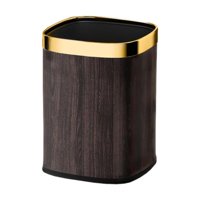 Magideal - Bote De Basura Abierto, Bote De Basura De Cocina, Bote De Basura Multiusos, Bote De Basura Simple, Bote De Basura Para El Hogar, Baño, Comedor, Dormit Oro De 12 Litros