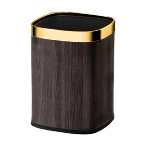 Magideal - Bote De Basura Abierto, Bote De Basura De Cocina, Bote De Basura Multiusos, Bote De Basura Simple, Bote De Basura Para El Hogar, Baño, Comedor, Dormit Oro De 12 Litros