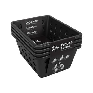 Coza - Set De Cestas Organizadoras Pequeñas One 4 Piezas Negro Negro