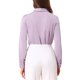 thumbnail image 3 of INSPIRE CHIC Body de Satén para Mujer con Elegante Cuello de Chal Manga de Linterna Camisa Abotonada para Oficina Talla M Lavanda, 3 of 6