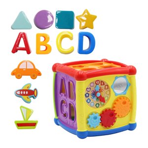 Magideal - Cubo De Clasificación De Formas, Juguetes Para Niños Pequeños, Caja De Juguetes, Música, Desarrollo Temprano, Actividad Artesanal, Cubo Ocupado Para L