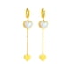 thumbnail image 1 of Aros Largos Corazón Colgantes - Acero Bañado En Oro 18k, 1 of 3