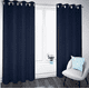 thumbnail image 1 of Cortina Blackout 100% 2 Paños 138x226 cm Textura Lino Azul Oscuro, 1 of 3