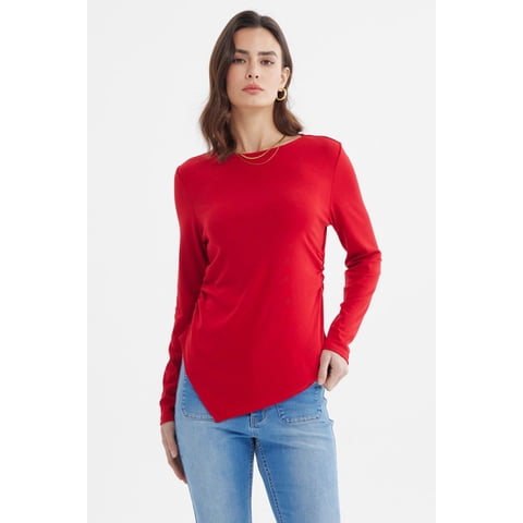 Fashionspark - Polera Mujer Ajustado Rojo - Lll