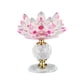 thumbnail image 3 of Candelabro De Candelabro De Candelita De Loto De Vidrio Para Decoración De Fiesta En Casa Rosa, 3 of 3