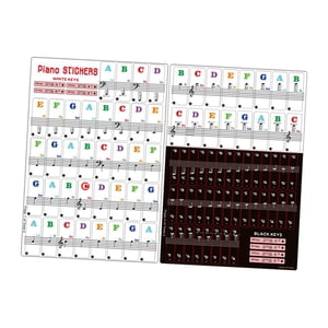 Bothyi - Pegatinas Para Teclado De Piano, Transparentes, Con Letras Grandes Y Negrita, Para Niños Y Estudiantes