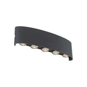 Hb Importaciones - Apliqué De Pared Led 5 Luces 10W Cálido Negro