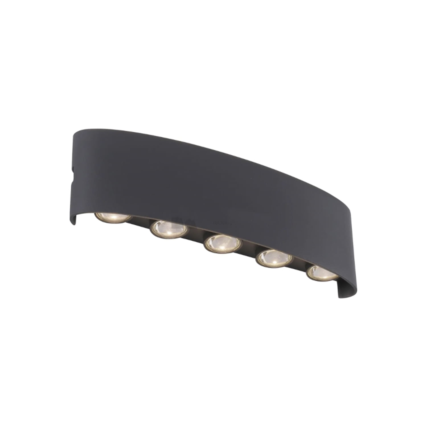 Hb Importaciones - Apliqué De Pared Led 5 Luces 10w Cálido Negro