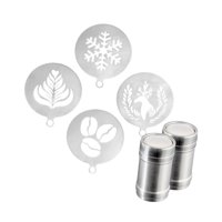 Bothyi - Kit De Decoración De Pasteles Con Plantillas De Espuma Para Latte Art, Galletas, Avena, Cupcakes, Tartas (2 Frascos)