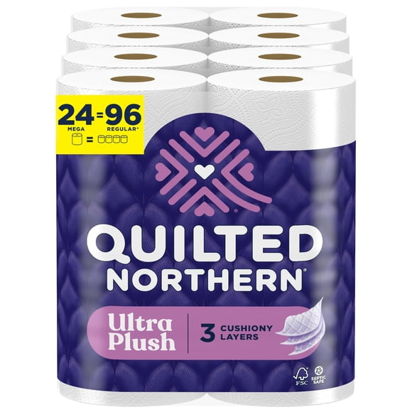 Papel higiénico acolchado Northern Ultra Plush 24 Mega = 96 rollos