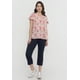 thumbnail image 4 of Blusa Mujer Manga Vuelos Palo Rosa Print Corona, 4 of 5
