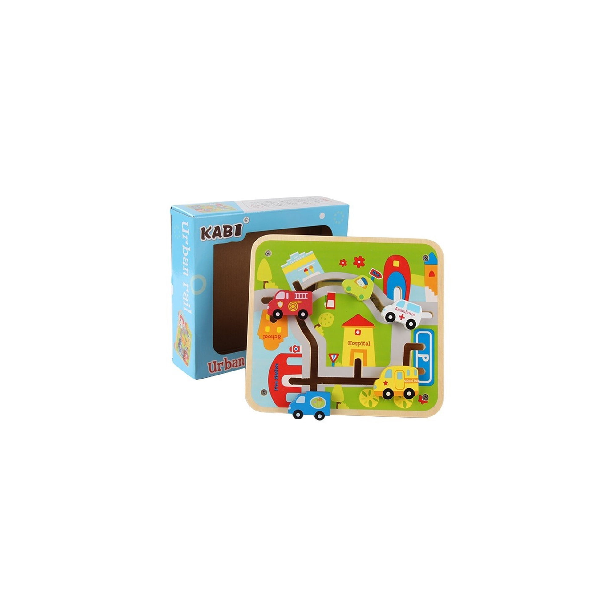 Kabi - Juguete Camino Laberinto Didáctico Madera Montessori Kb-21