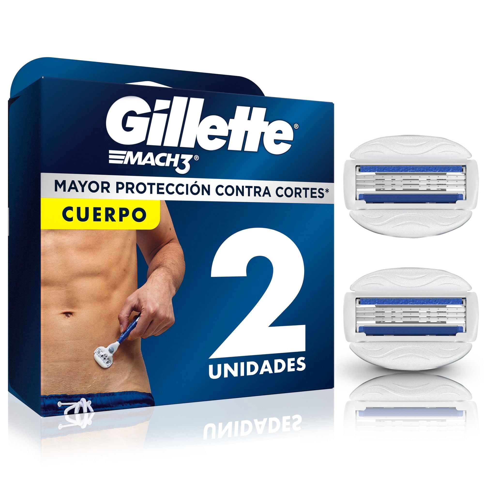 Repuesto Para Máquina De Afeitar Mach3 Cuerpo 2 Un Gillette