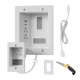 thumbnail image 1 of Kit de Gestión de Cables Mount-It! con Doble Enchufe y USB-C para Montaje en Pared, 1 of 9