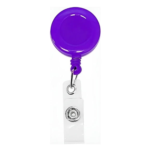 Pack 10 Porta Credenciales Yoyo Retráctil Morado