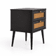 thumbnail image 3 of Velador Negro 2 Cajones Con Rattan 40x40x62 Cm, 3 of 8